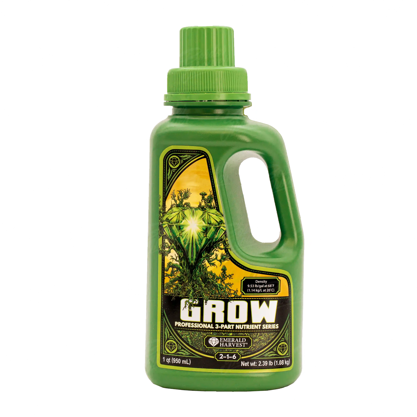EMERALD HARVEST GROW Fertilizante Base De Vegetación Maximiza El Desarrollo De Tallos Y Hojas