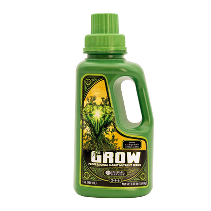 EMERALD HARVEST GROW Fertilizante Base De Vegetación Maximiza El Desarrollo De Tallos Y Hojas