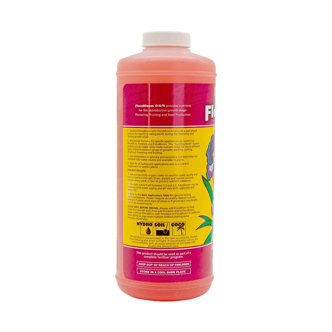 Flora Series: FloraBloom | General Hydroponics - Fertilizante Base Para Etapa De Floración