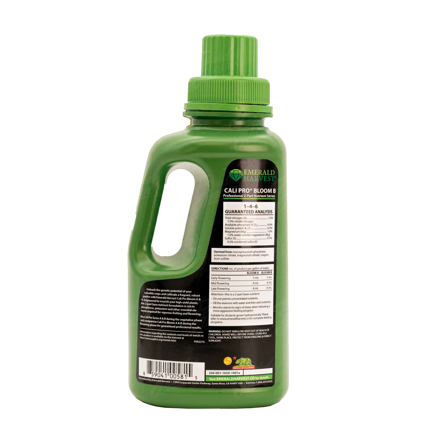CALI PRO BLOOM B Nutriente Base Para Floración Maximiza El Desarrollo De Terpenos Y Resinas