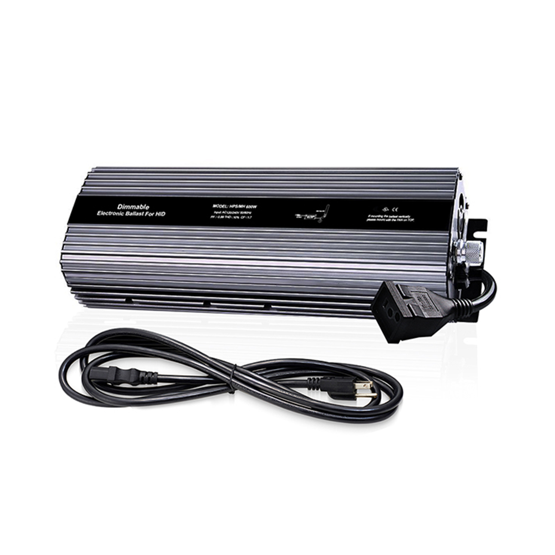 Lámpara de cultivo 600w Bulbo HPS balastra digital con regulador y reflector Air Cool de 6 pulgadas