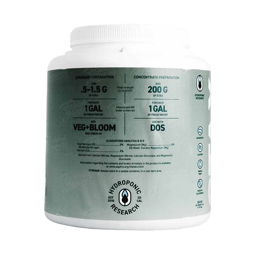 STAX Suplemento Para Vegetación Promueve El Crecimiento De Hojas Y Tallos Fuertes Y Sanos