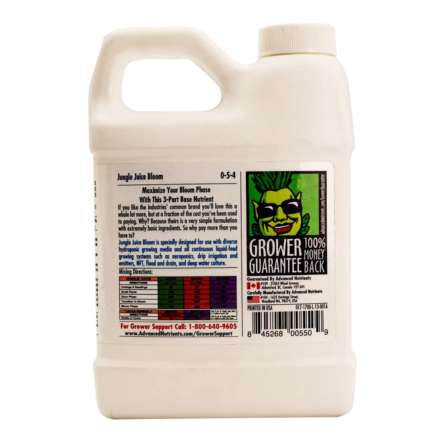 JUNGLE JUICE BLOOM Fertilizante Base Para Etapa De Floración Para Flores Mas Grandes