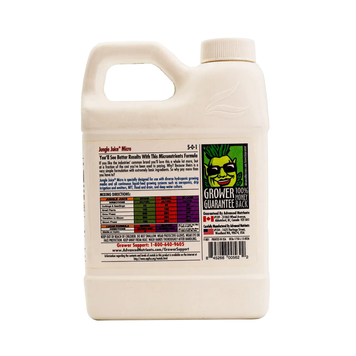 JUNGLE JUICE MICRO Fertilizante Base Para Todas Las Etapas Mejora El Desarrollo De Tu Cultivo