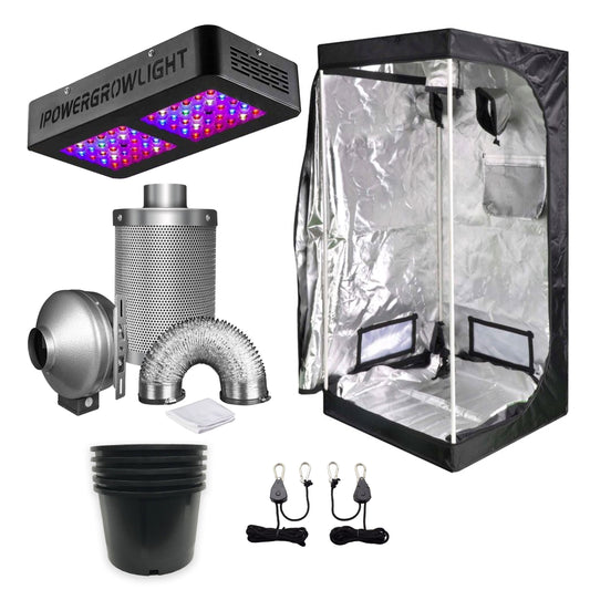 Kit De Auto Cultivo Chico | Armario De Cultivo, Lampara LED, Sistema De Ventilación y Accesorios