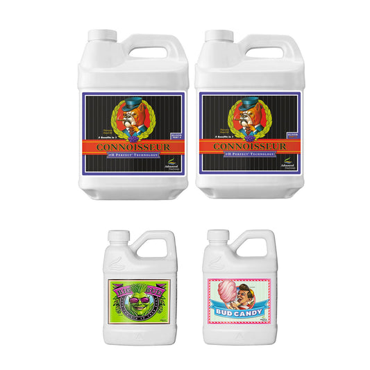 Connoiseur: Bloom A y B + Big Bud + Bud Candy | Advanced Nutrients - Combo De Fertilizantes Base Y Aditivos De Floración