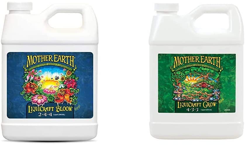 LIQUIDCRAFT COMBO GROW + BLOOM Combo de nutrición base premium 100% orgánico de una sola parte para todas las etapas del cultivo