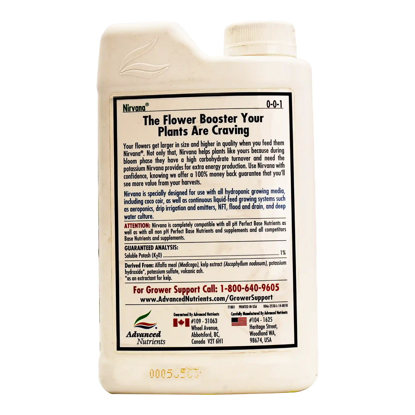 Nirvana | Advanced Nutrients - Suplemento Orgánico Engordador De Flores