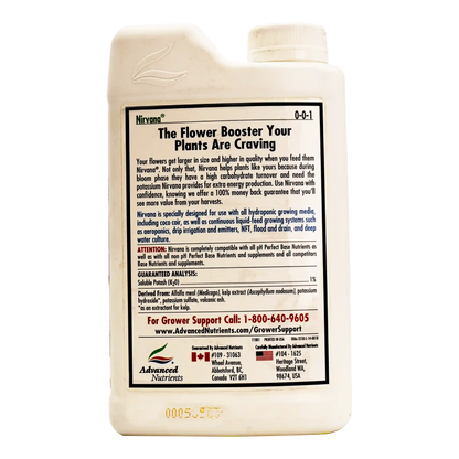 Nirvana | Advanced Nutrients - Suplemento Orgánico Engordador De Flores