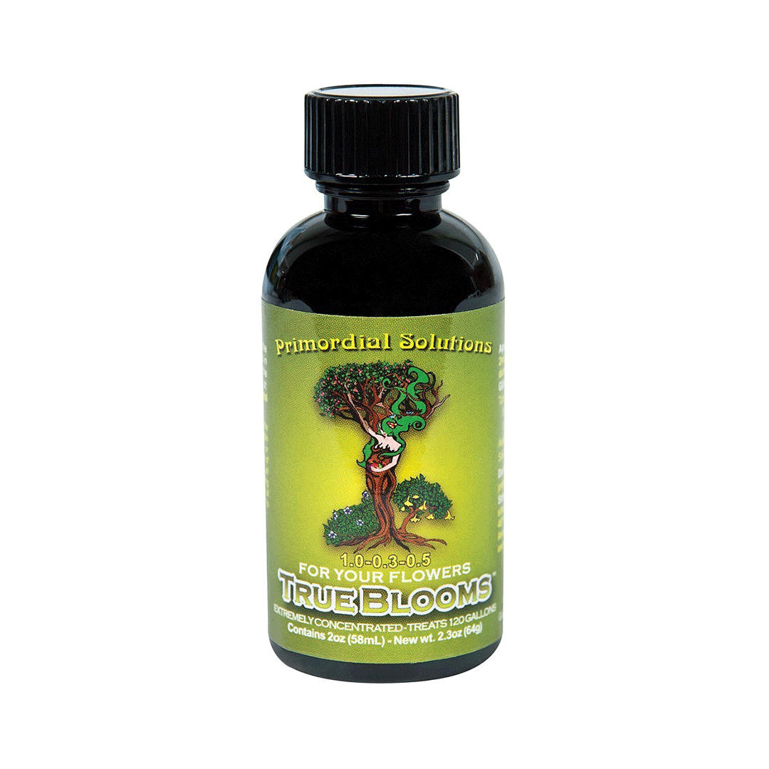 TRUE BLOOMS aditivo de floración FOLIAR de 2,16 y 32oz de Primordial Solutions, engordador de cogollos