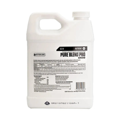 COMBO PURE BLEND PRO GROW + BLOOM | Botanicare - Fertilizante Base Multi Etapa Mejora El Desarrollo De Tus Plantas