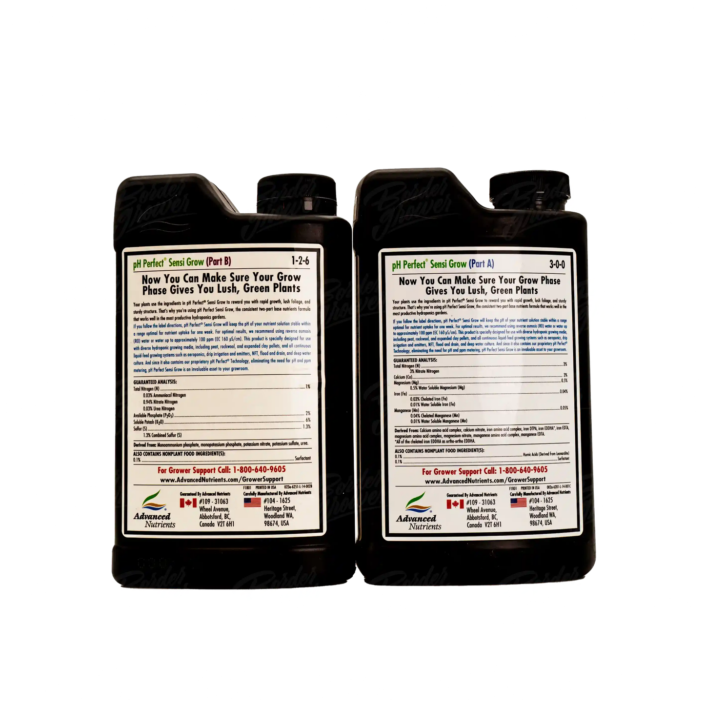 DUO SENSI GROW PH PERFECT PARTE  A + B Fertilizante Base de Vegetación Nutrición Completa y Profesional