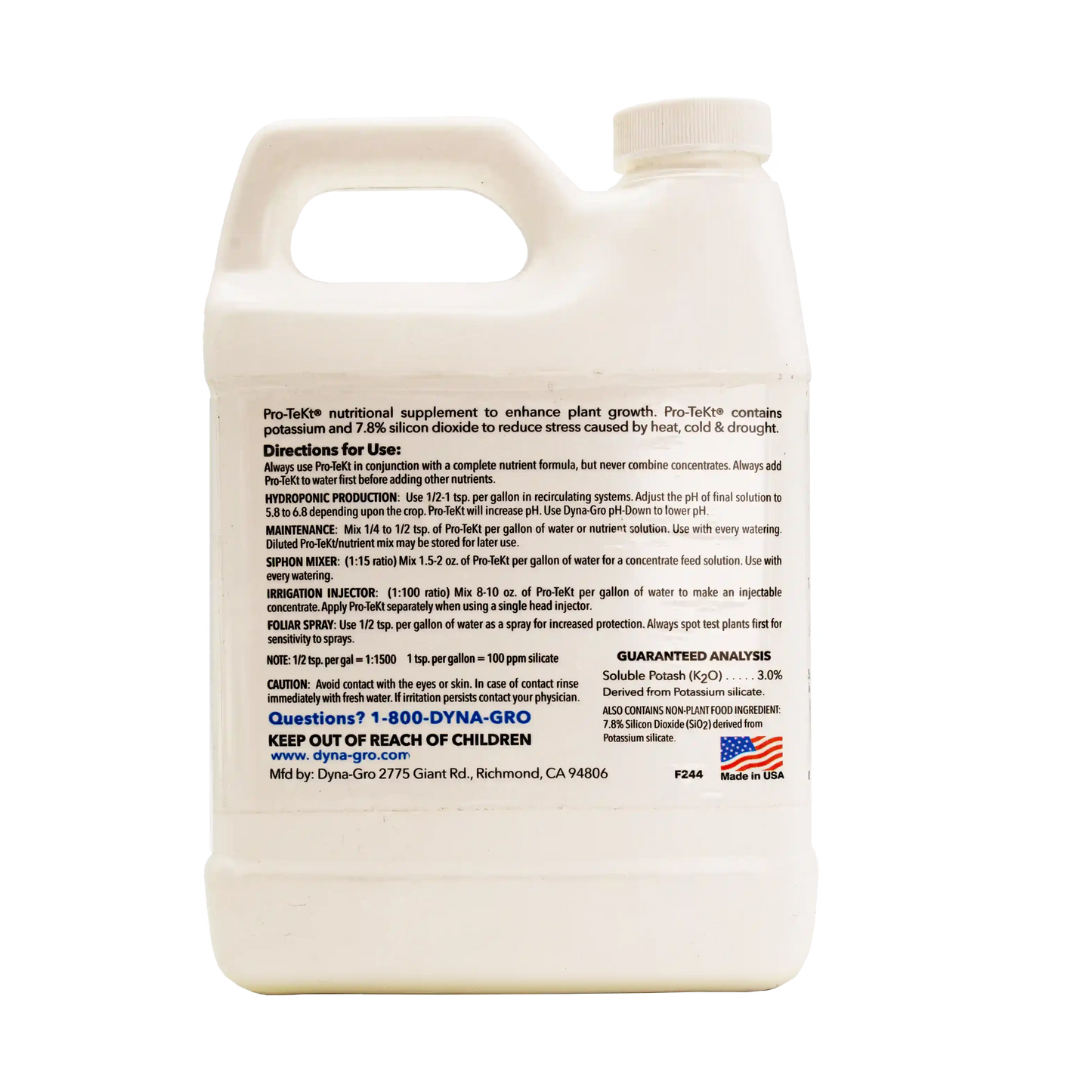 PRO-TEKT 0-0-3 960 ML Silicio de rápida absorción, más fuerza y resistencia para tus plantas
