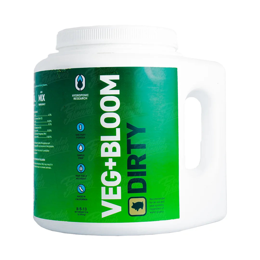 VEG+BLOOM DIRTY | Hydroponic Research - Nutrición Base Soluble Multi-Etapa Para Agua De Grifo
