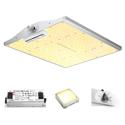VIPARSPECTRA XS1000 Lampara de cultivo LED Quantum Board de espectro completo con regulador de potencia 120W.